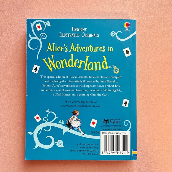 🔥 5 for $25 | Usborne | Illustrated Originals Book: Alice in Wonderland (used) - Picture 2 of 4